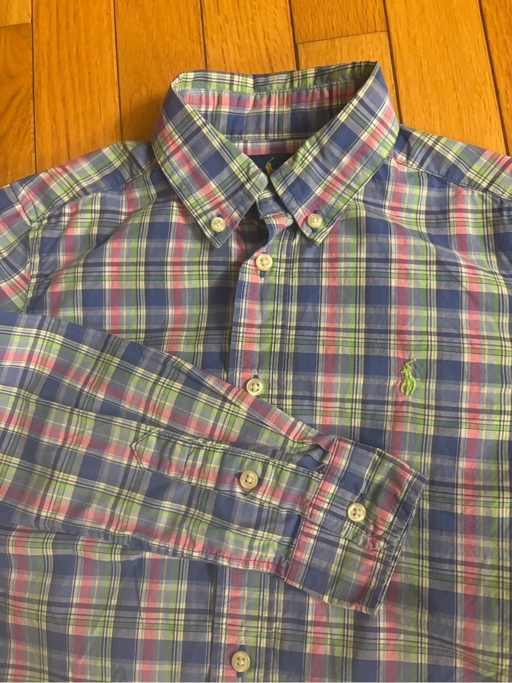 Ralph Lauren Boys Multicolor Plaid Button-Down Shirt Size 6